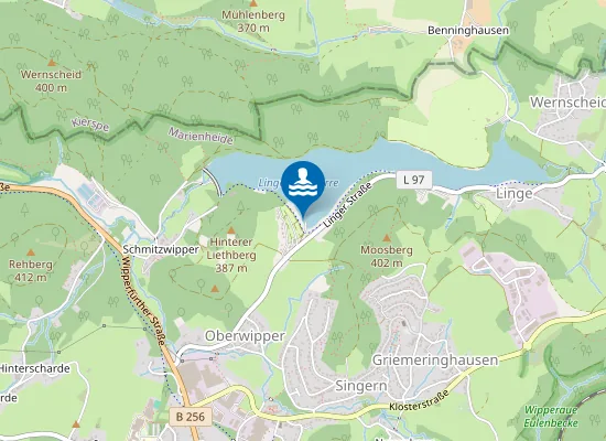 Map of LINGESETALSPERRE DLRG