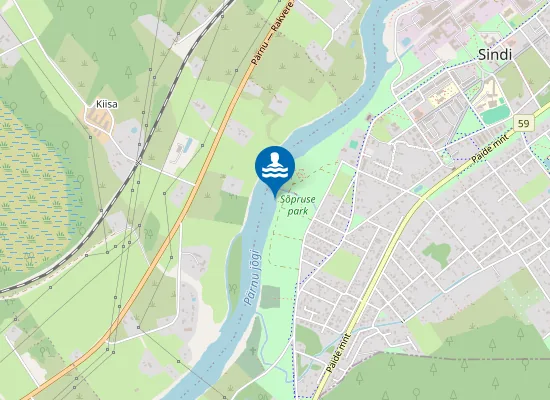 Map of Sindi Sõpruse Pargi Ujumiskoht