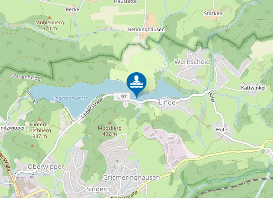 Map of LINGESETALSPERRE LINGE