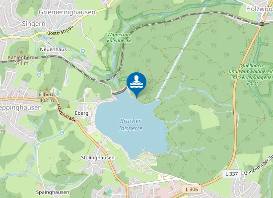 Map of BRUCHERTALSPERRE MAUER