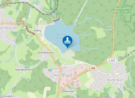 Map of BRUCHERTALSPERRE CAMPINGPLATZ