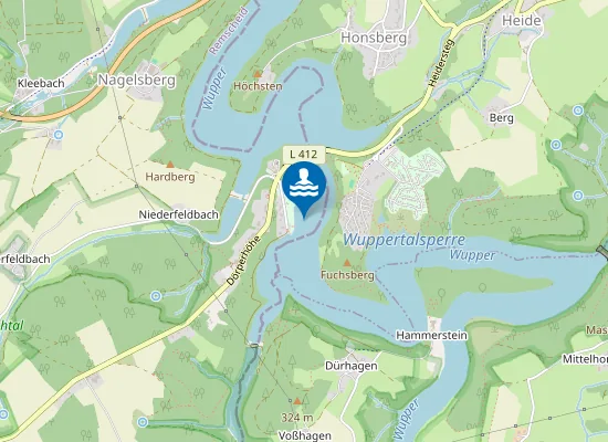Map of WUPPERTALSPERRE KRAEWINKLERBRUECKE