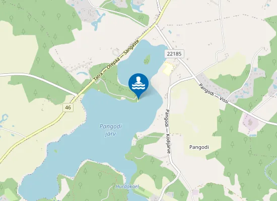 Map of Pangodi Järve Pikksaare Tipu Supelrand