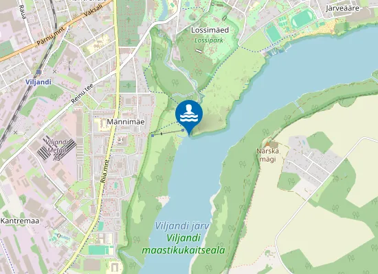 Map of Viljandi järve Huntaugu ujumiskoht
