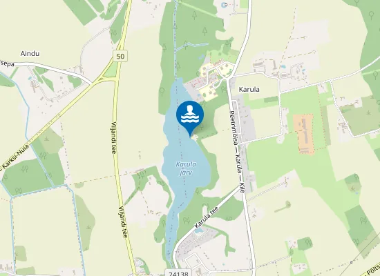 Map of Karula järve ujumiskoht