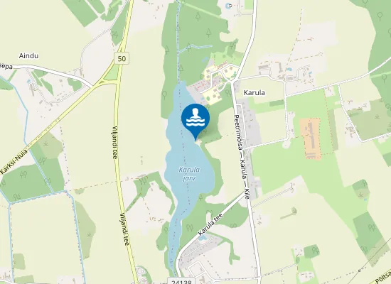 Map of Karula järve supelrand