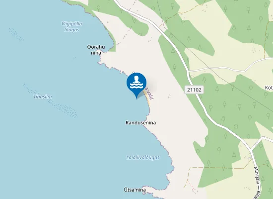 Map of Pihla ujumiskoht