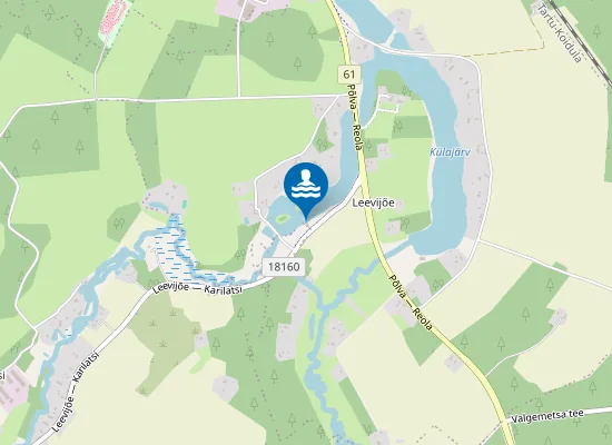 Map of Leevijõe Veskijärve supelrand