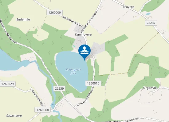 Map of Kuningvere Järve Ujumiskoht