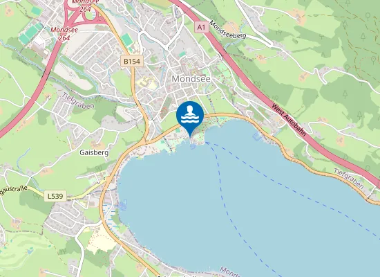 Map of MONDSEE, MONDSEE