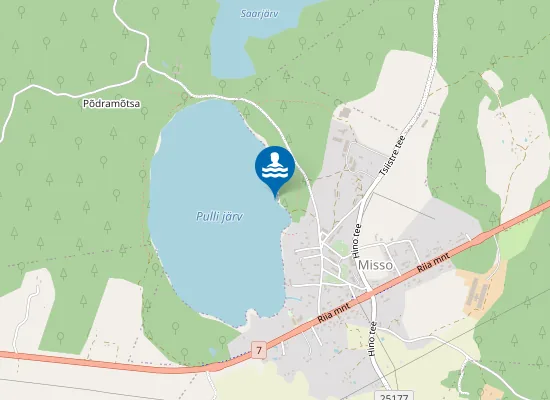 Map of Pulli järve laulava ujumiskoht
