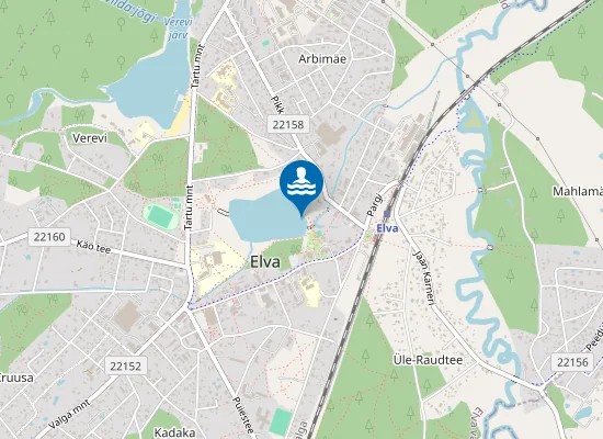 Map of Elva Arbi järve ujumiskoht