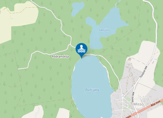 Map of Pulli järve RMK metsamaja ujumiskoht