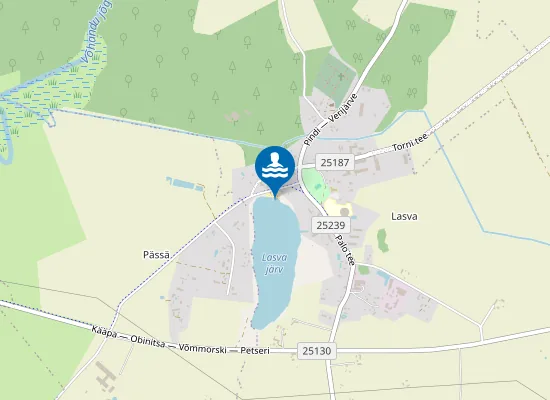 Map of Lasva ujumiskoht