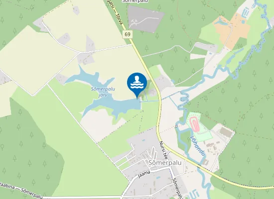 Map of Sõmerpalu järve ujumiskoht