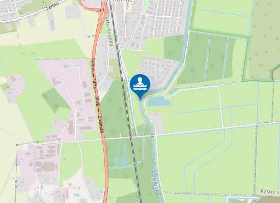 Map of Ülenurme Porijõe ujumiskoht
