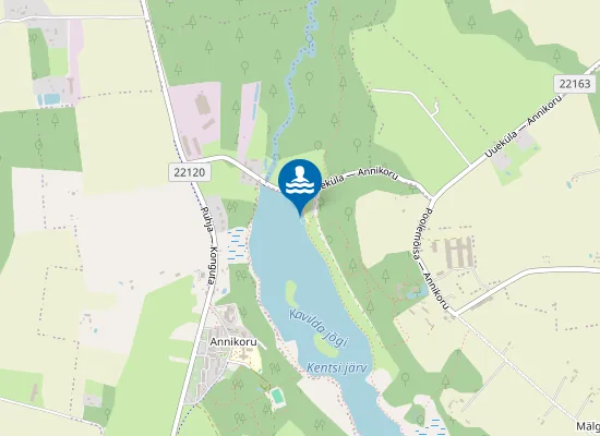 Map of Kentsi järve ujumiskoht