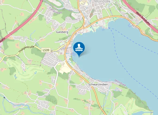 Map of MONDSEE, ST. LORENZ