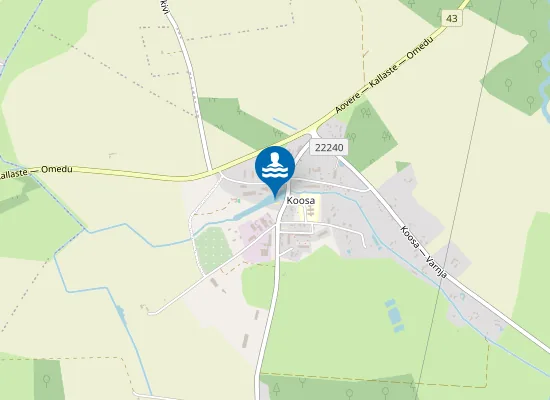 Map of Koosa paisjärve ujumiskoht