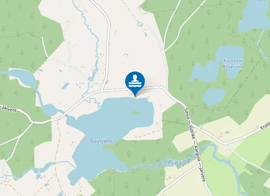 Map of Kooraste Suurjärve Supelrand