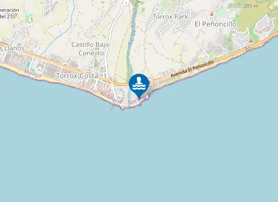 Map of Playa los Cuartos