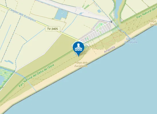Map of platja dels Eucaliptus