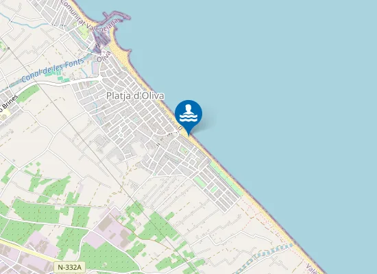 Map of Platja de l’Aigua Blanca