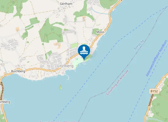 Map of Attersee, Litzlberg