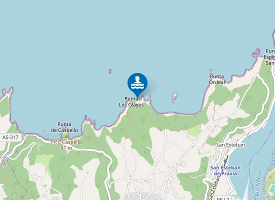 Map of Playa Mexa La Yegua / Playa de Los Chalanos