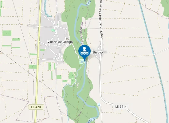 Map of Playa fluvial de Villoria de Órbigo
