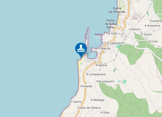 Map of Praia de Entrepuntas