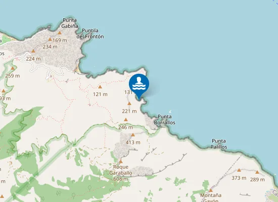 Map of Playa de los Incendios