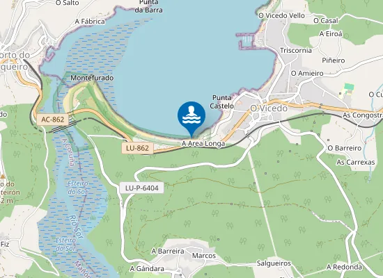 Map of Praia dos Castelos