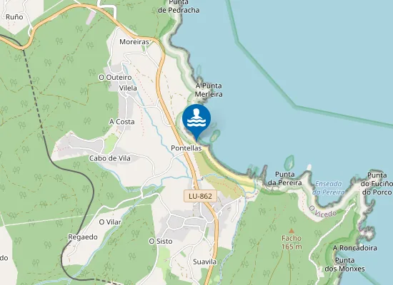 Map of Praia dos Castelos