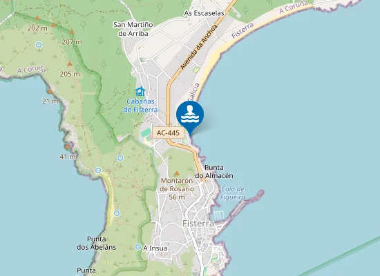 Map of Praia do Raposo