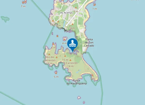 Map of Praia de Espiñeiro