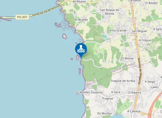 Map of Praia dos Namorados