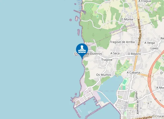 Map of Praia do Mourillón