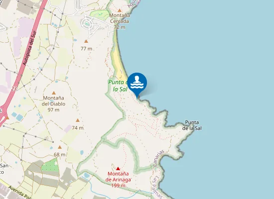 Map of Playa de los Cuervitos