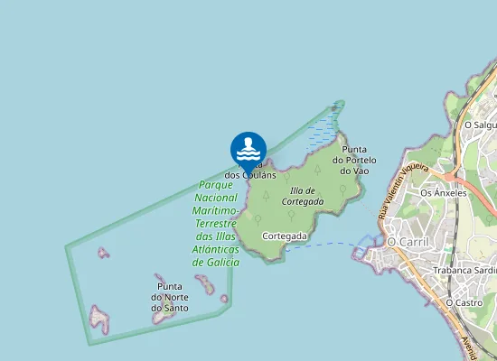 Map of Praia Dos Couláns