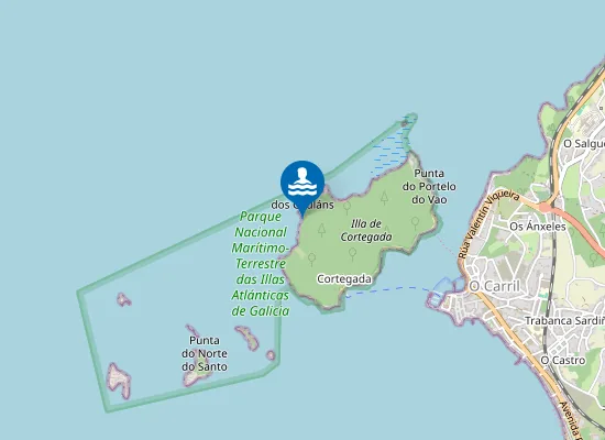 Map of Praia Da Fontiña