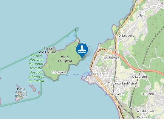 Map of Praia do Vao do Sur