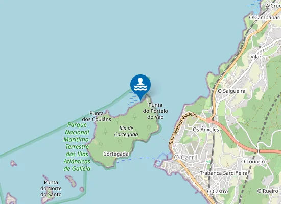 Map of Praia da Lanzada