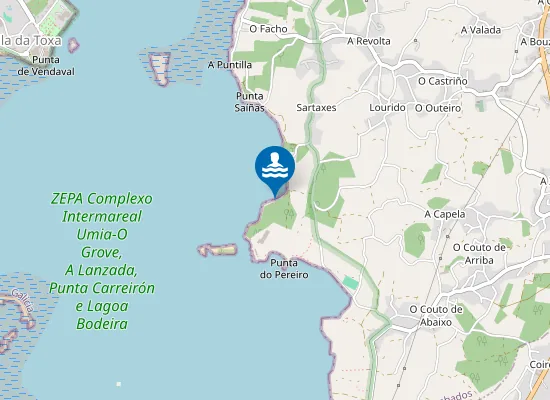 Map of Praia da Fontiña