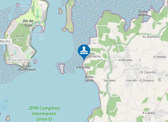 Map of Praia do Con de Xido
