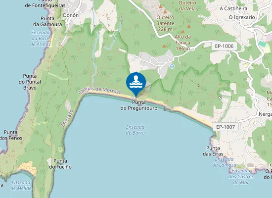 Map of Praia do Preguntouro