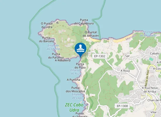 Map of A Praia Pequena de Ancoradouro