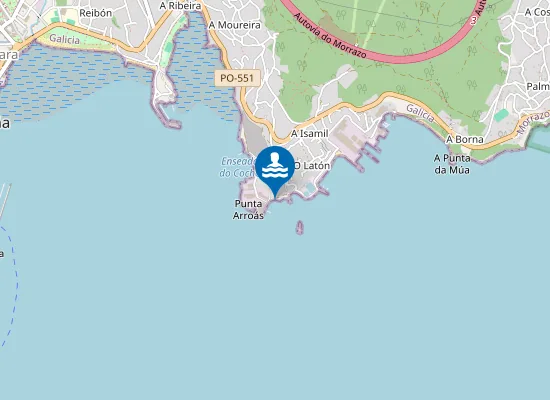 Map of Praia do Buraquiño