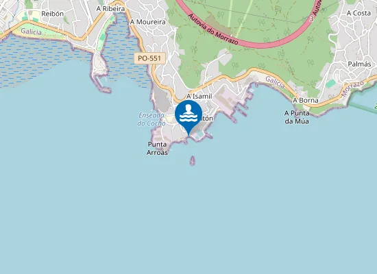 Map of Praia do Xugo dos Bois