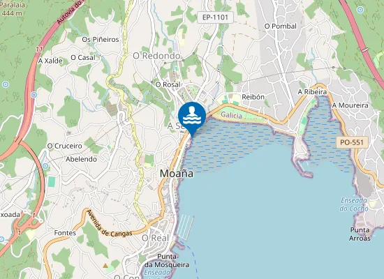Map of Praia de Moaña